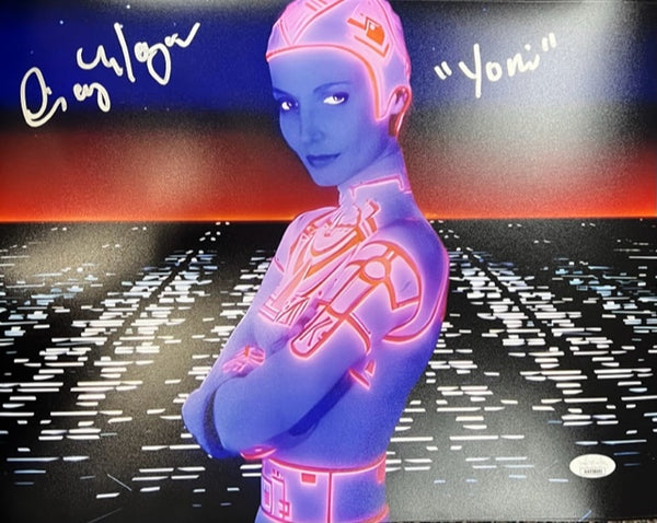 Cindy Morgan Signed Tron 8x10 Photo Tron Inscr. JSA