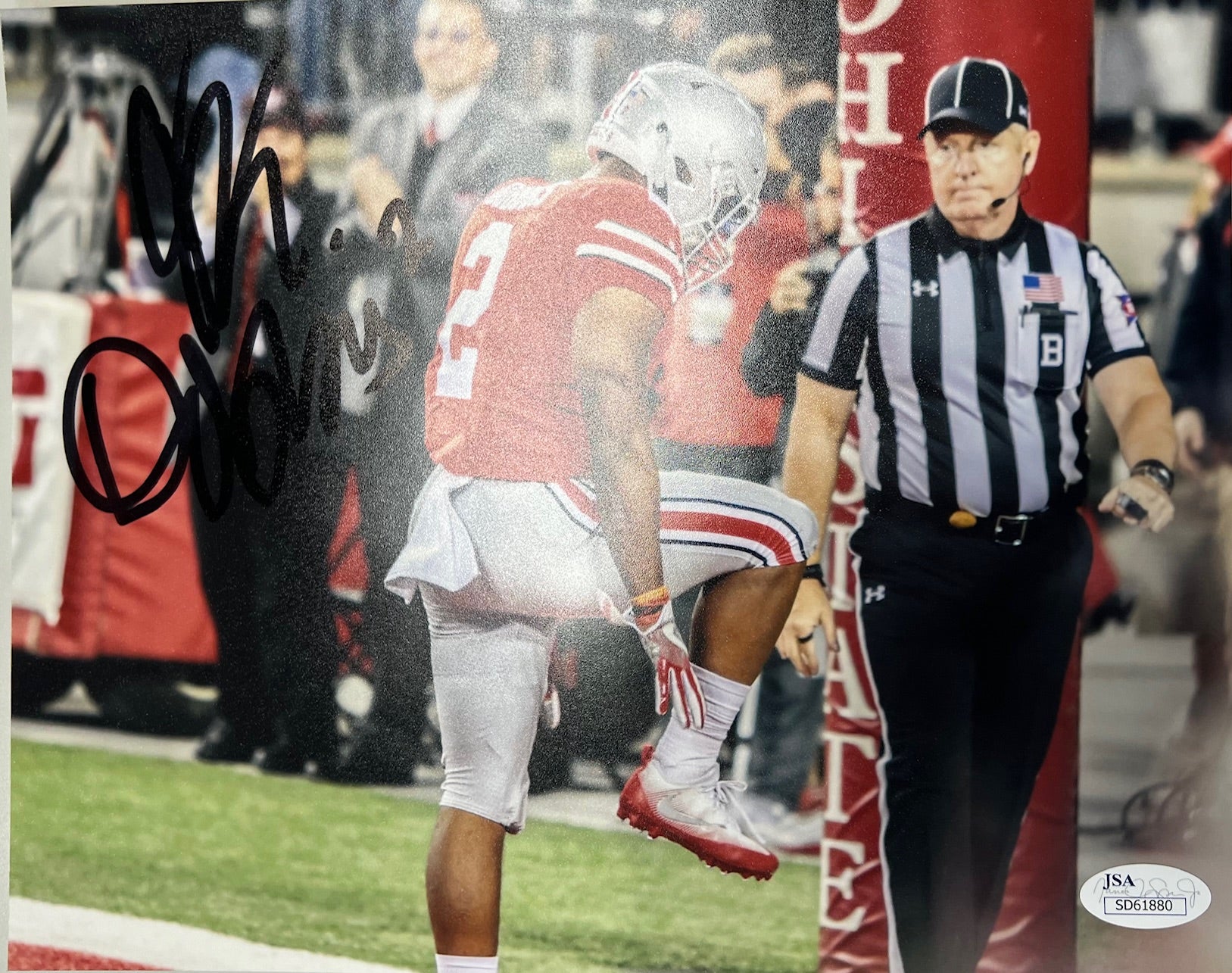 Ohio State JK Dobbins Signed 8x10 with JSA COA Dazzle Sports Marketing