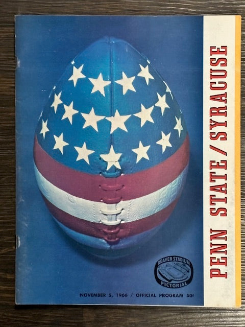 1966 Penn State Nittany Lions vs. Syracuse Joe Paterno 1st YR Program