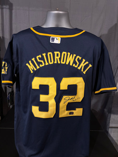 Milwaukee Brewers Jacob Misiorowski Signed Nike Jersey Prova COA