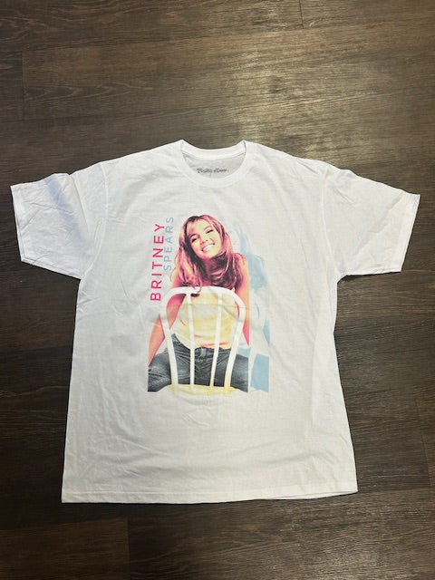 Britney Spears T-shirt Spell Out Short Sleeve Pop Music Men's XL