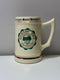 Michigan State University Stein- Creme w/ Green Logo Gold Trimmings