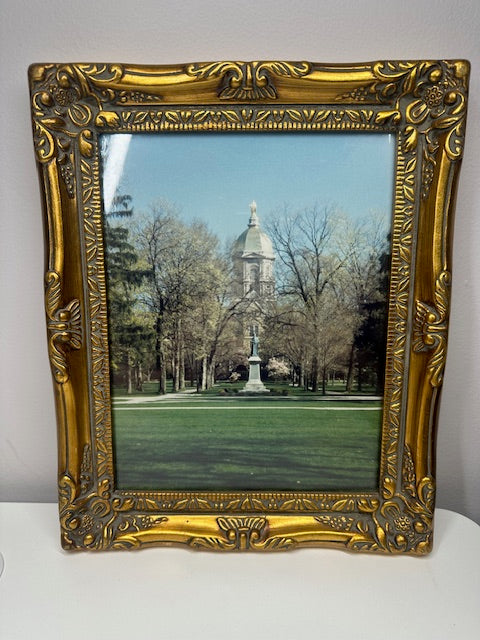 Notre Dame Cathedral Thick Gold Framed 8x10 Photo