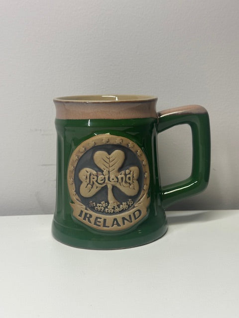 Ireland Stein - Green With Creme Details