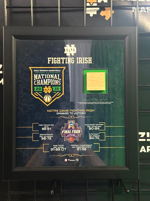 Notre Dame Women's Basketball 2018 Framed w/ Stadium Piece