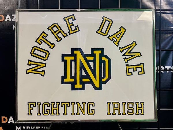 Notre Dame Fightin Irish Thin Gold 16x20 Framed Logo