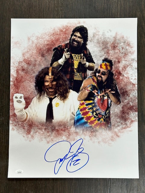WWE Mick Foley Signed 16x20 Photo JSA COA