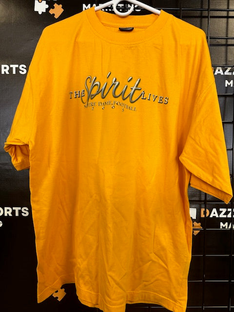 ProEdge Notre Dame 2005 Yellow Short Sleeve T-Shirt Men's Size XL