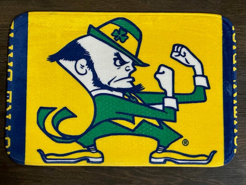 Notre Dame Fightin Irish Yellow Logo Rug/Mat Decor