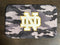 Notre Dame Grey Camo Logo Rug/Mat Decor