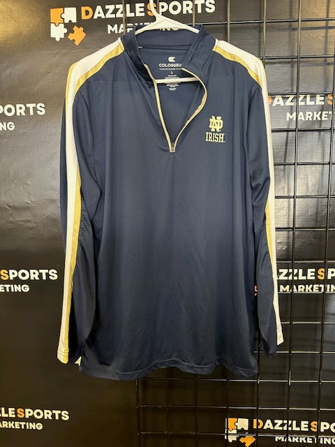 Colosseum Notre Dame Long Sleeve Quarter Zip Men's Size L