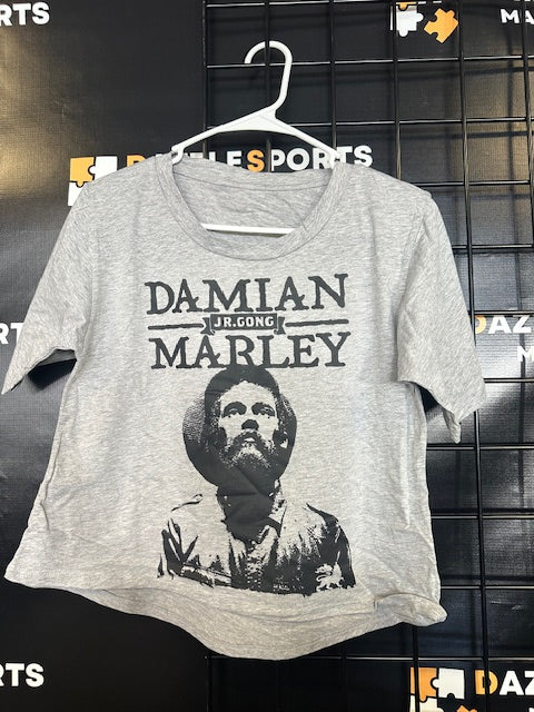 Damian Marley Jr Gong Gray Cropped T-shirt Women's Size S