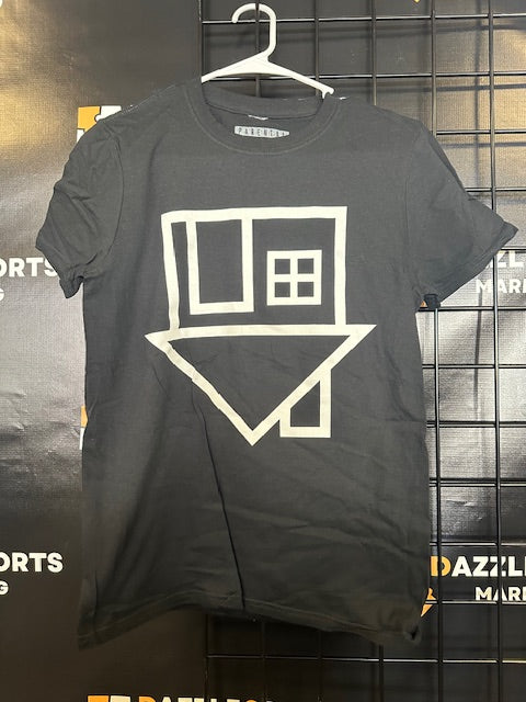 Parental Advisory Explicit Content Upside Down House T-Shirt Size S