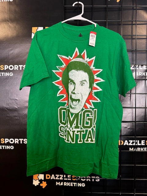 ELF OMG! SANTA Short Sleeve T-Shirt Men's Size L NWT