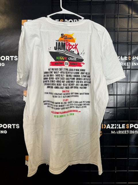Welcome to Jamrock Reggae Cruise White T-Shirt Men's Size 2XL