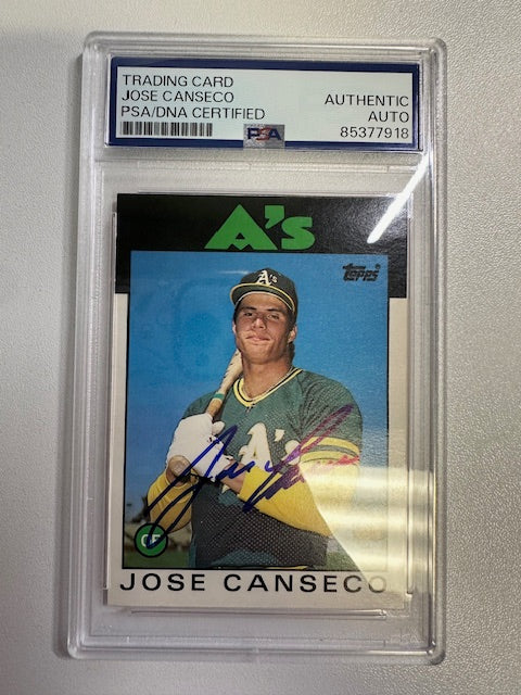 Topps Jose Canseco 20T Signed Authentic Card PSA COA