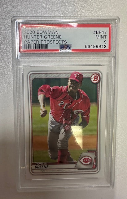 2020 Bowman Hunter Greene Paper Prospects PSA 9 MINT