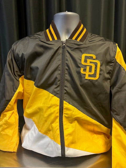 Genuine Merchandise San Diego Padres Brown Full Zip Windbreaker Size 2XL NWT