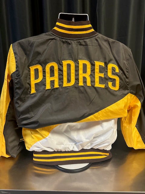 Genuine Merchandise San Diego Padres Brown Full Zip Windbreaker Size L NWT