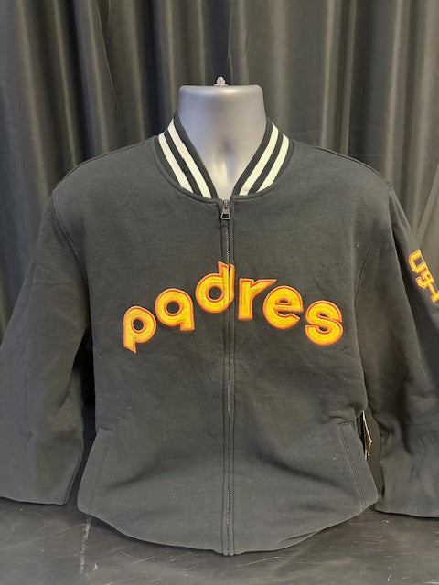'47 Cooperstown Collection Padres Full Zip Crewneck Size L NWT