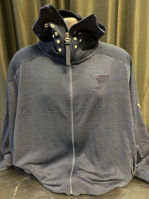 Fanatics Saint Louis Navy Blue Full Zip Thermal Material w/ Hood Size 2XL NWT