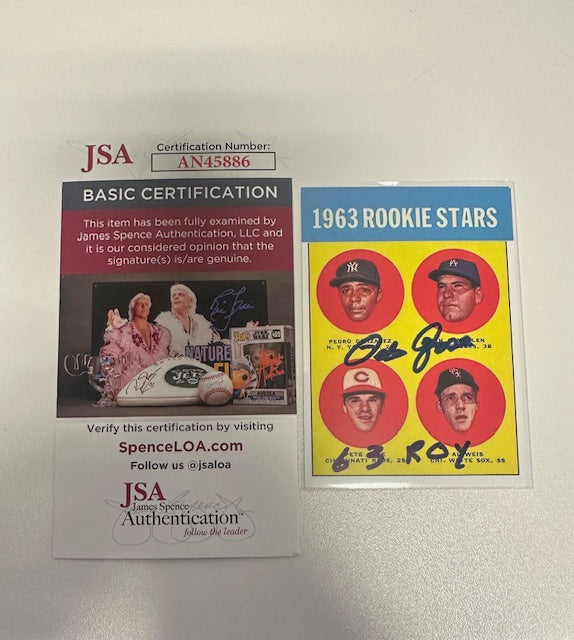 1963 Rookie Stars #537 Pete Rose Signed/Inscribed Baseball Card JSA COA