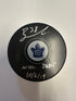 Toronto Maple Leafs Rasmus Sandin Signed/Inscribed Hockey Puck Fanatics COA