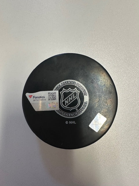Toronto Maple Leafs Rasmus Sandin Signed/Inscribed Hockey Puck Fanatics COA