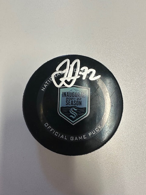 Seattle Kraken Joonas Donskoi Signed Inaugural Season Official Game Puck Fanatic