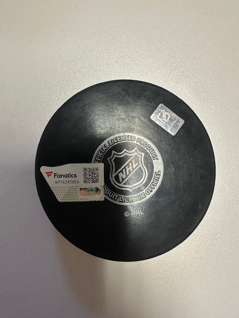 Boston Bruins Linus Ullmark Signed Hockey Puck Fanatics COA