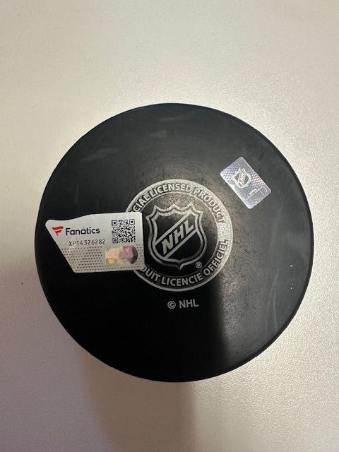 Vegas Golden Knights Logan Thompson Signed Hockey Puck Fanatics COA