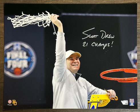 Baylor Bears Scott Drew Signed 16x20 Photo Fanatics COA