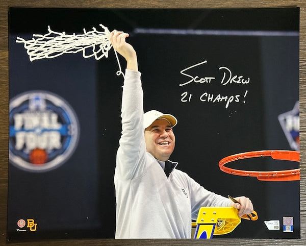 Baylor Bears Scott Drew Signed 16x20 Photo Fanatics COA