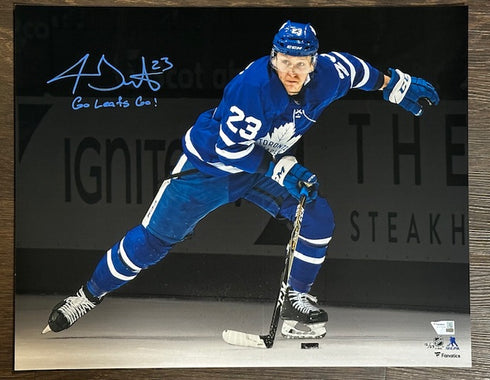 Toronto Travis Dermott Signed/Inscribed 16x20 Photo 23/25 Fanatics COA