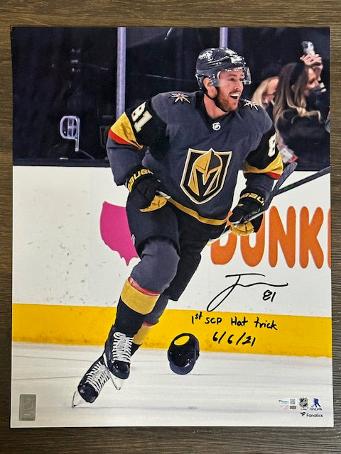 Golden Knights Jonathan Marchessault Signed/Inscribed 16x20 Fanatics COA