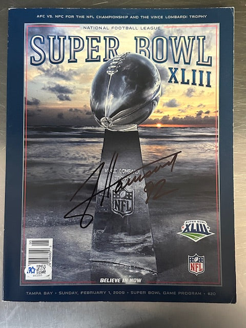 Super Bowl XLIII Game Program Signed by James Harrison 5* COA