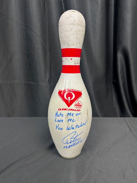 Pete Weber Signed "Hate Me" Inscription Bowling Pin with JSA COA