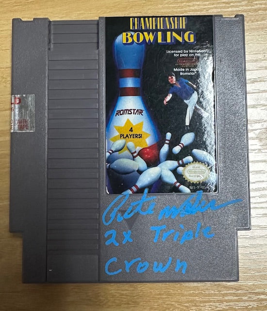 Pete Weber Signed/Inscribed Championship Bowling Nintendo Game JSA COA
