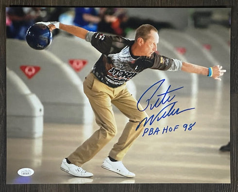 Pete Weber Signed/Inscribed 11x14 Photo JSA COA