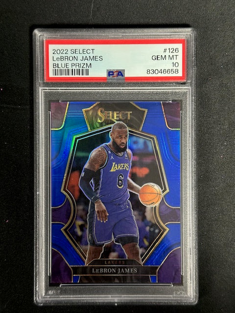 2022 Select LeBron James Blue Prizm #126 Mint 10 PSA