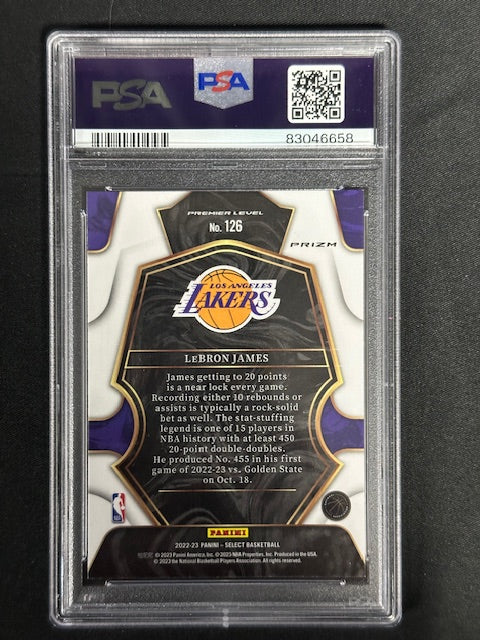 2022 Select LeBron James Blue Prizm #126 Mint 10 PSA
