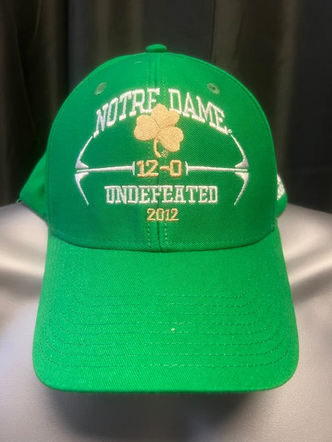 Notre Dame 2012 NCAA Undefeated 12-0 Adidas Fitted Cap Hat One Size Fits All
