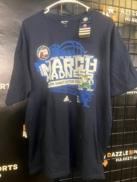 Notre Dame Fighting Irish March Madness 2011 NCAA Adidas T-Shirt Licensed Collegiate Product NWT