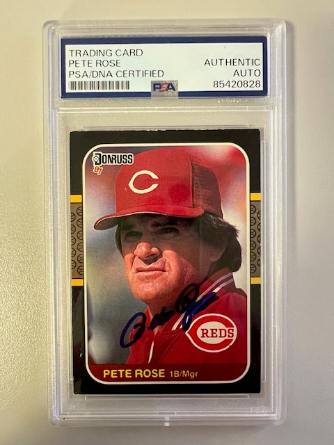 Cincinnati Reds Pete Rose PSA/DNA Certified Authentic Auto Trading Card