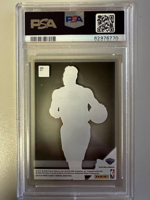 2019 Clearly Donruss Zion Williamson #51 Mint 9 PSA Trading Card