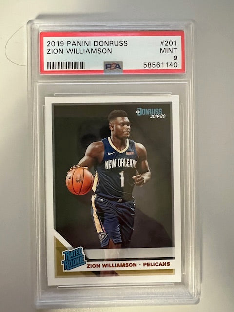 2019 Panini Donruss Zion Williamson #201 Mint 9 PSA Trading Card
