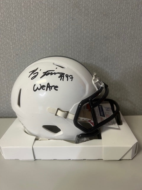 Penn State PJ Mustipher Signed/Inscribed Speed Mini Helmet with JSA COA