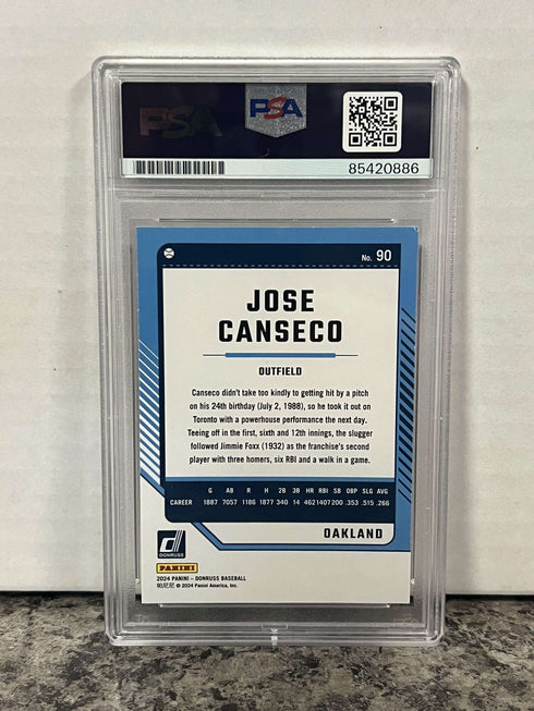 Jose Canseco PSA/DNA Authentic Auto Trading Card