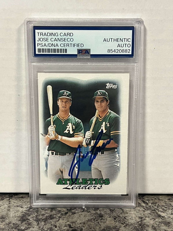 Jose Canseco PSA/DNA Authentic Auto Topps Trading Card