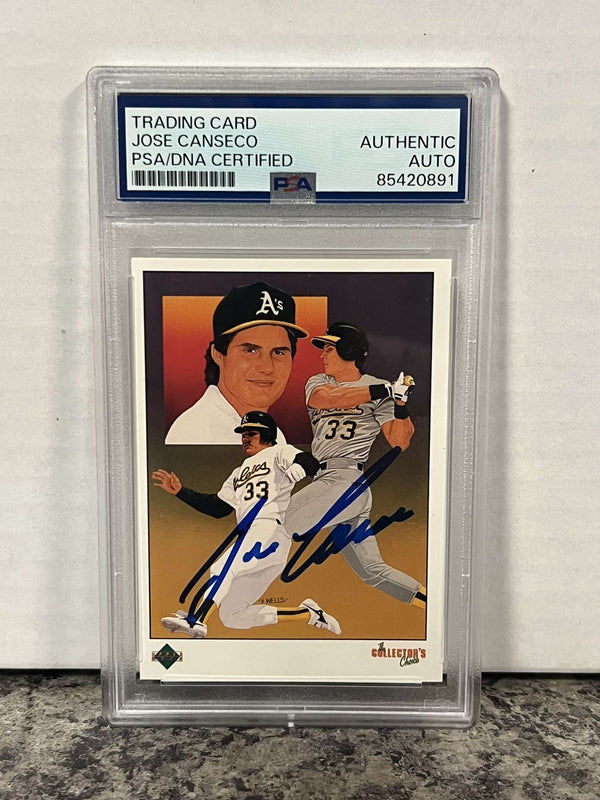 Jose Canseco PSA/DNA Certified Authentic Auto Trading Card